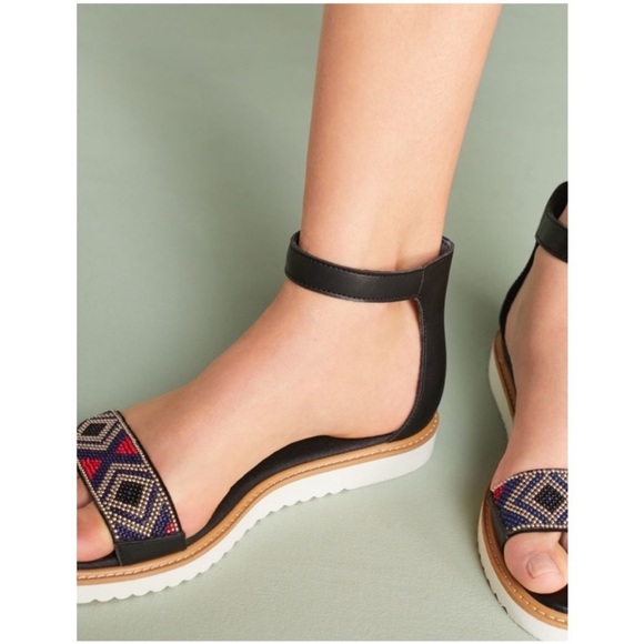 🪖😀🔥Anthropologie - Liendo by Seychelles “Athens” Beaded Sandal - EU40 - Picture 2 of 6
